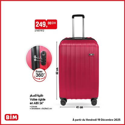 Valise rigide en ABS 24"