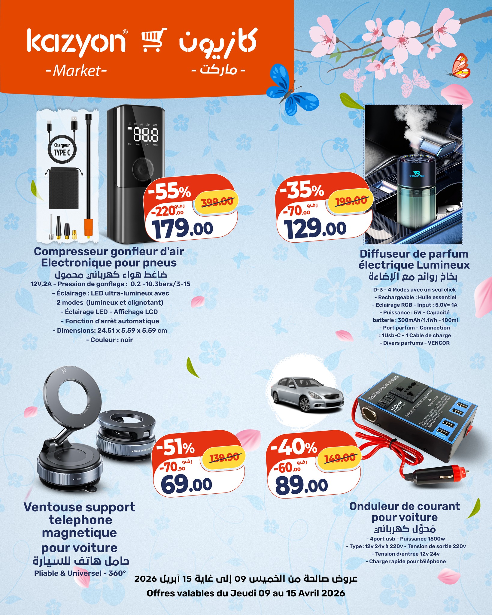 Support Téléphone Magnétique Voiture 360° Kazyon
