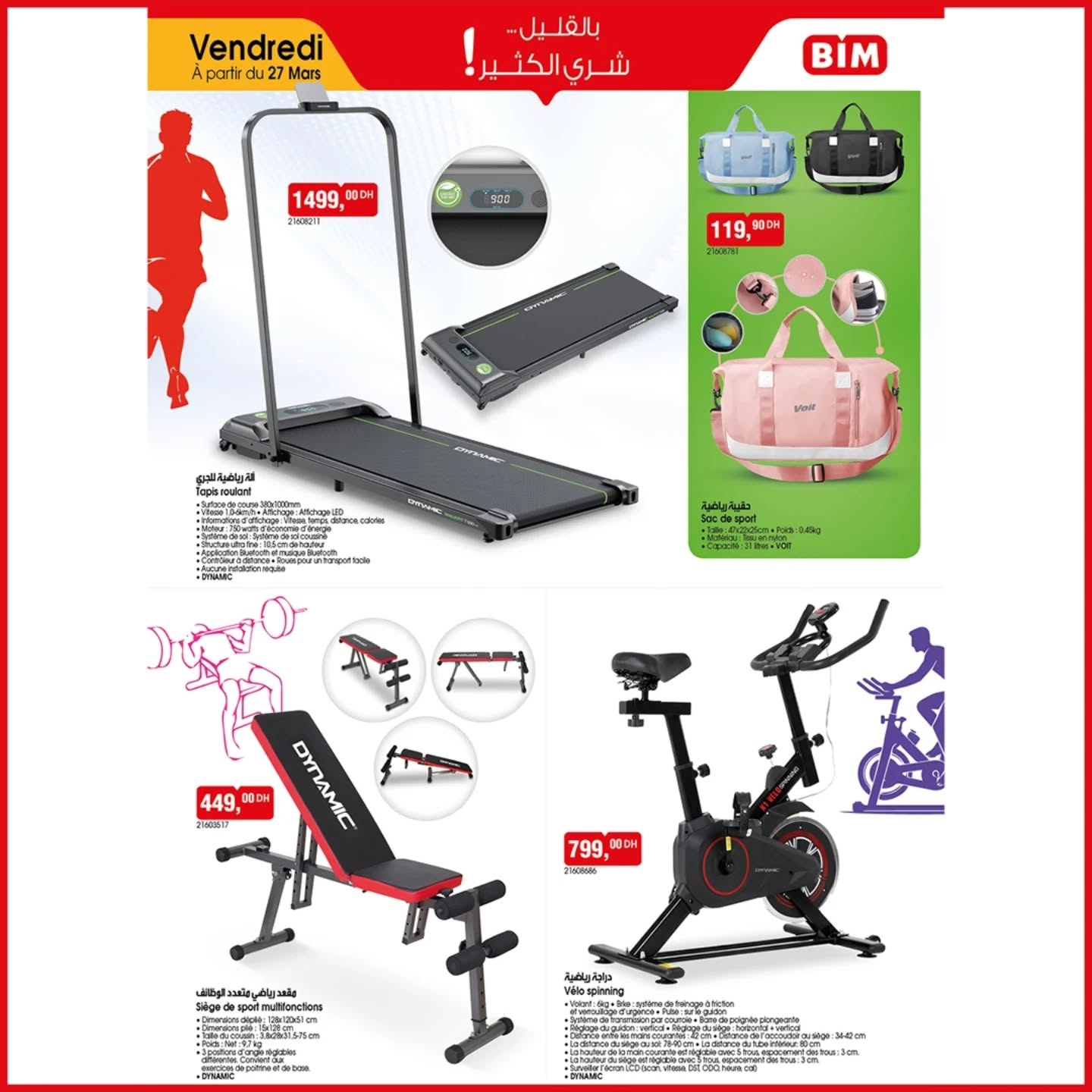 Tapis Roulant Dynamic - 900 watts