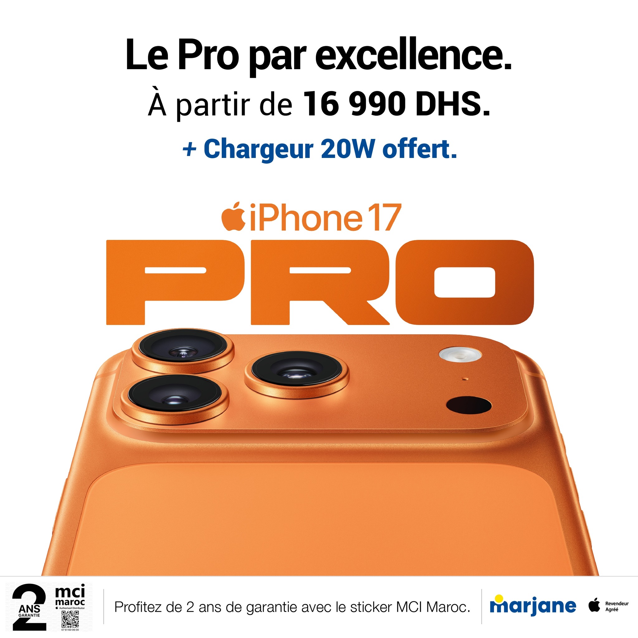 iPhone 17 Pro chez Marjane - Revendeur Agréé Apple