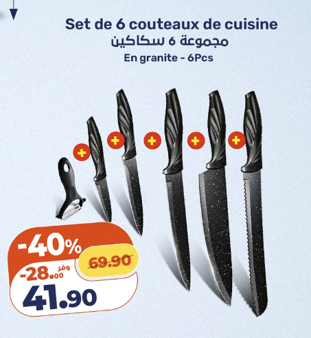 Set de 6 couteaux de cuisine