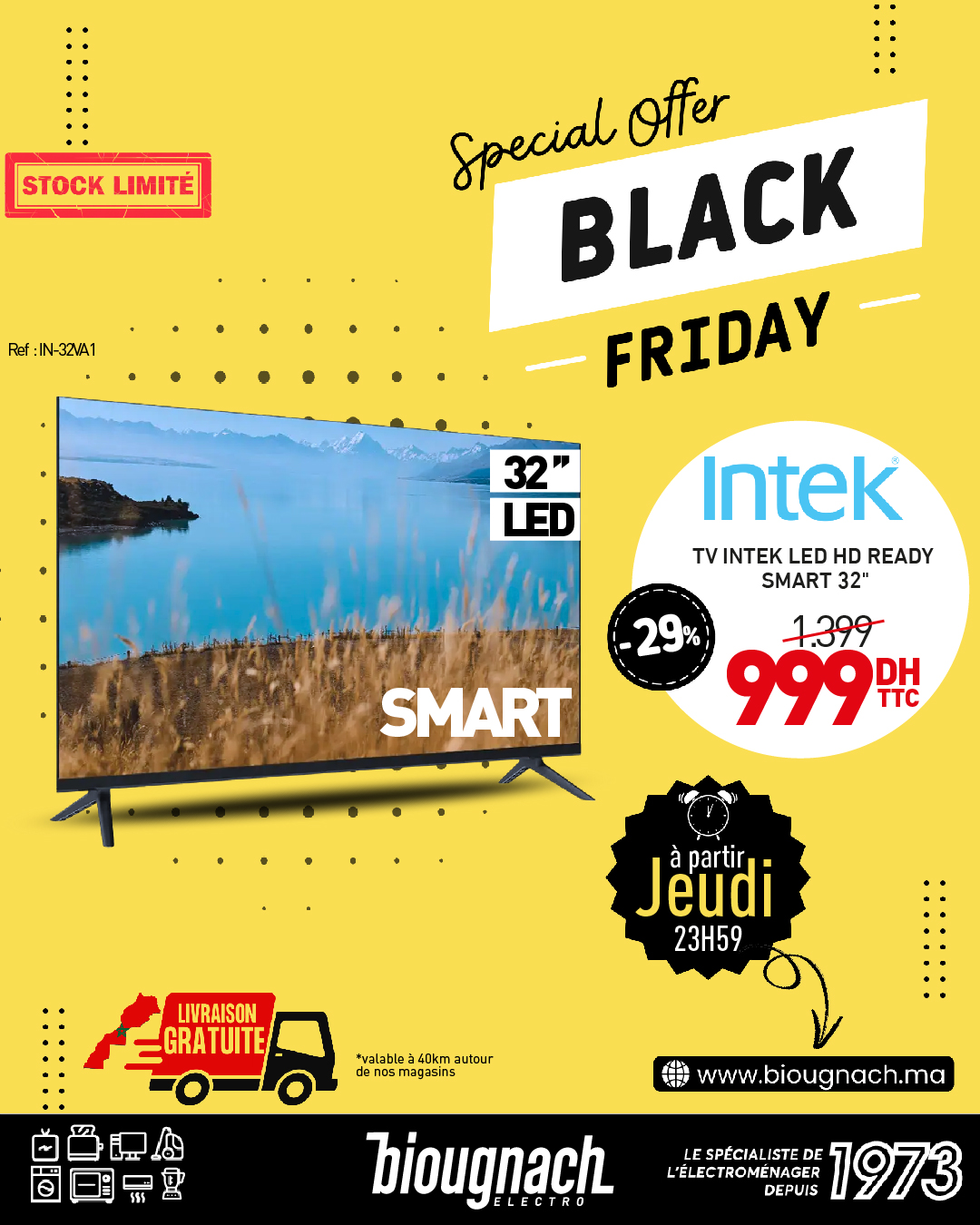 TV INTEK LED HD READY SMART 32"