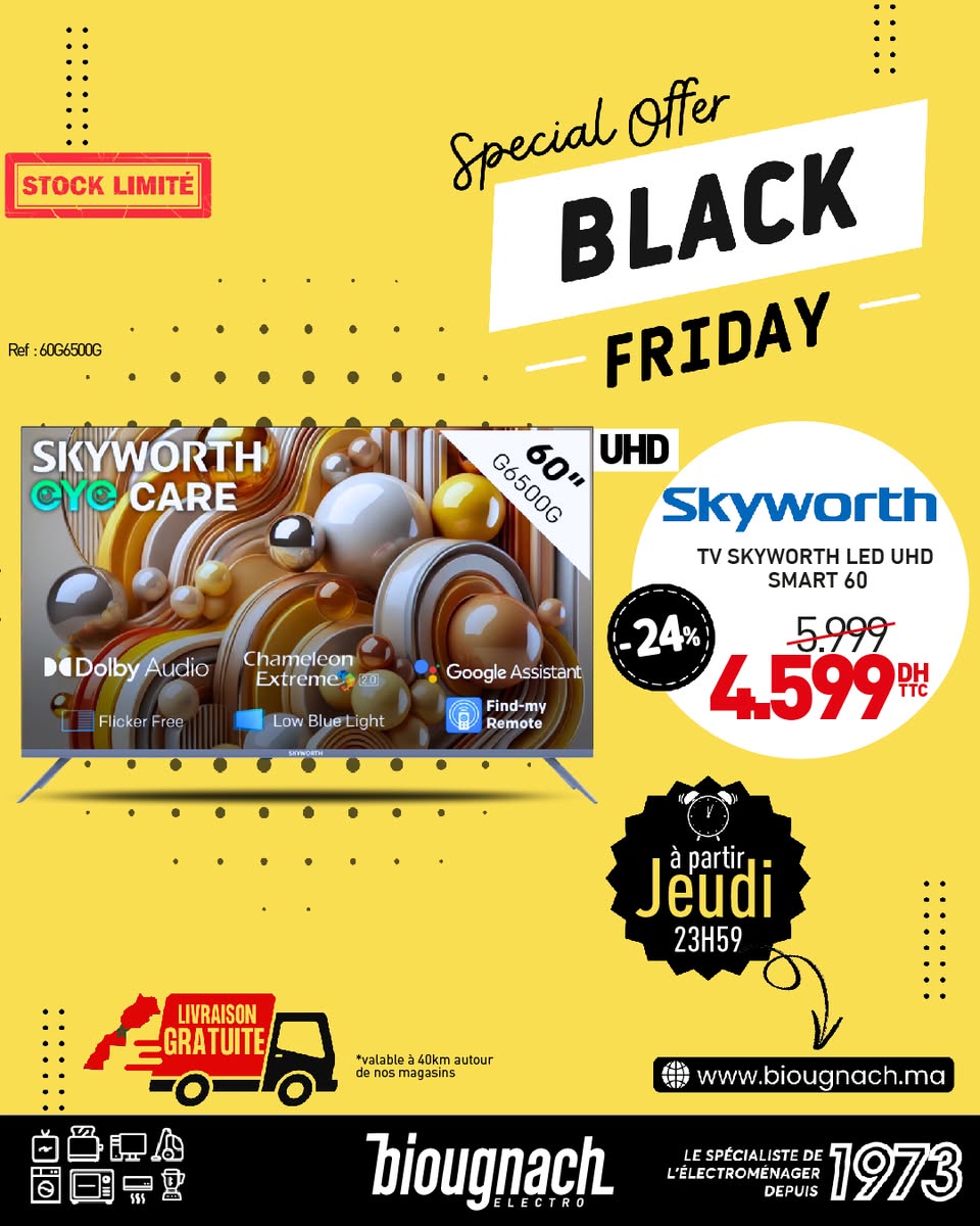 TV SKYWORTH LED UHD SMART 60