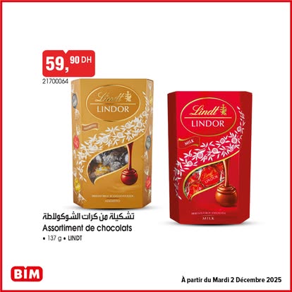 Lindt Lindor - Assortiment de chocolats